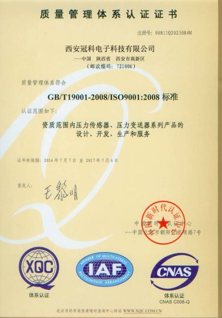 Çin Atech sensor Co.,Ltd Sertifikalar